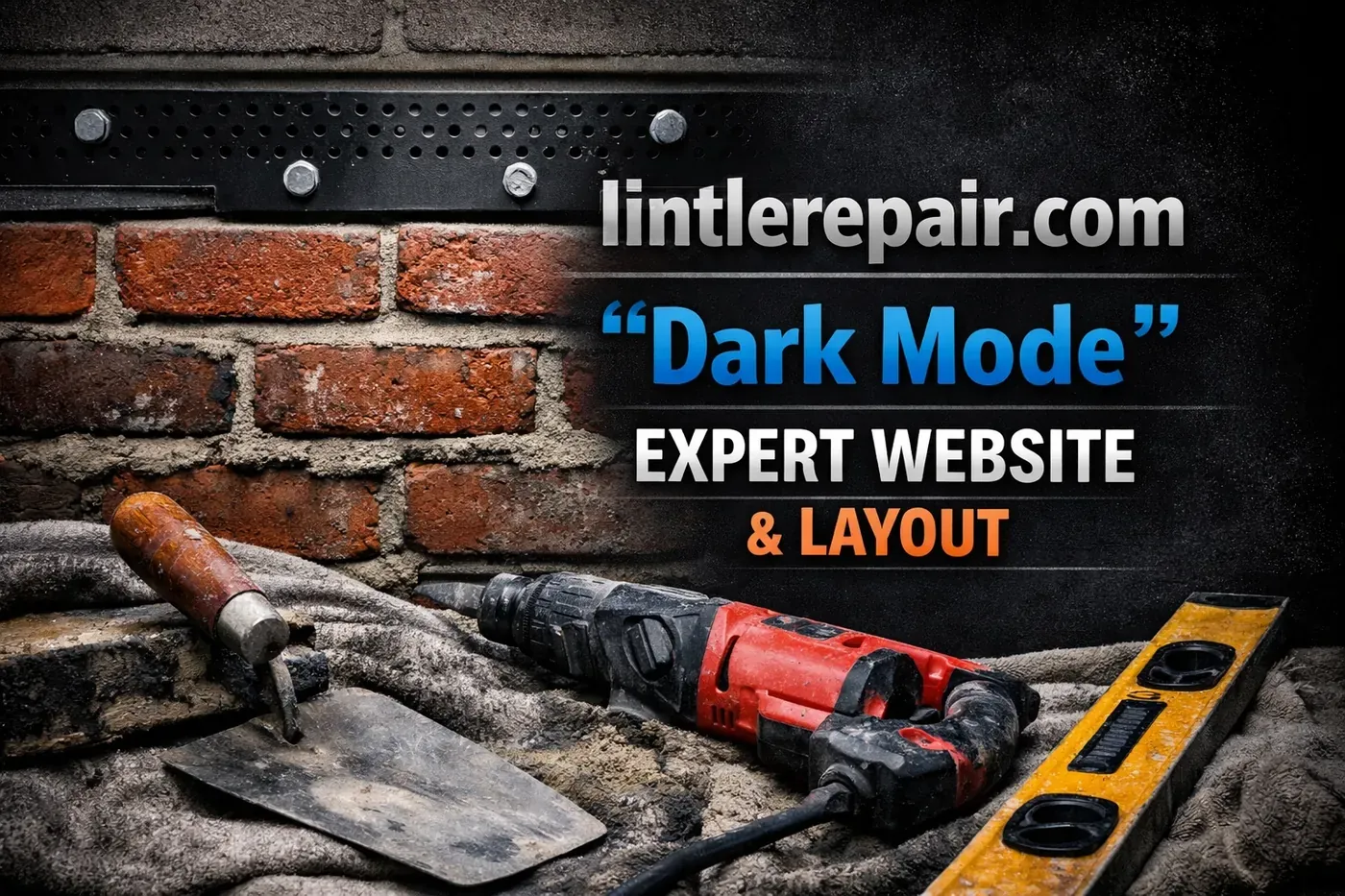 HERO lintlerepair.com - 'Dark Mode' Expert Website Copy & Layout