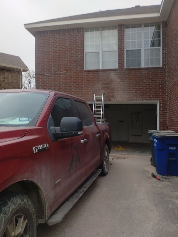 Precision mortar matching in progress using MortarMagic™ for three-point color and texture matching.