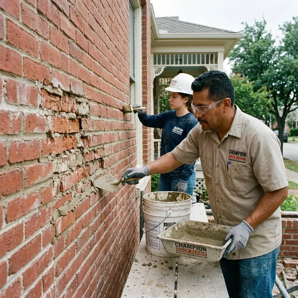 Brick repair in Texas by Champion Brick Repair
