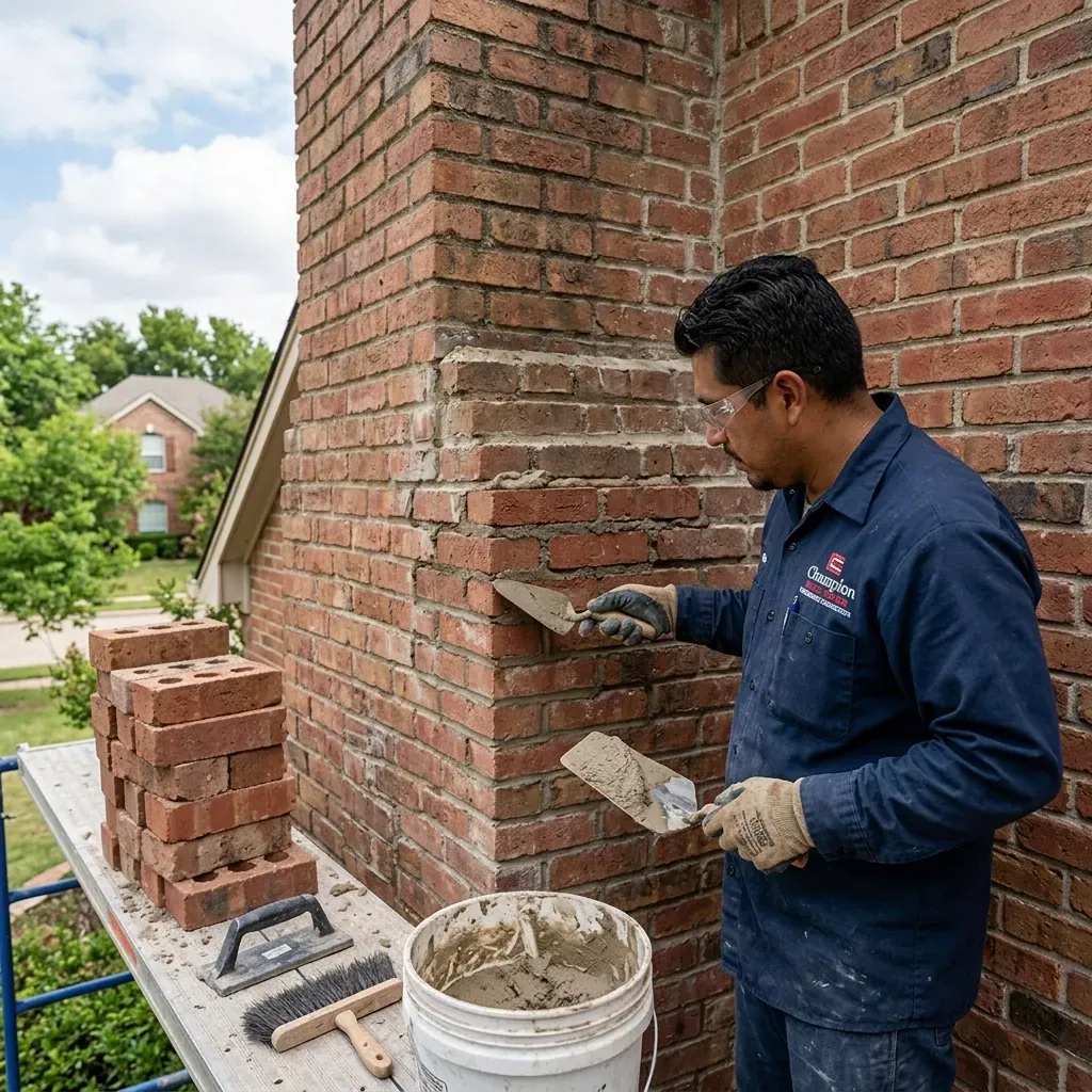 Brick repair in Texas by Champion Brick Repair