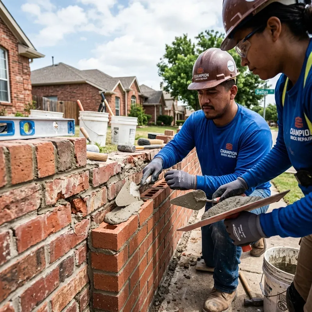 Brick repair in Texas by Champion Brick Repair