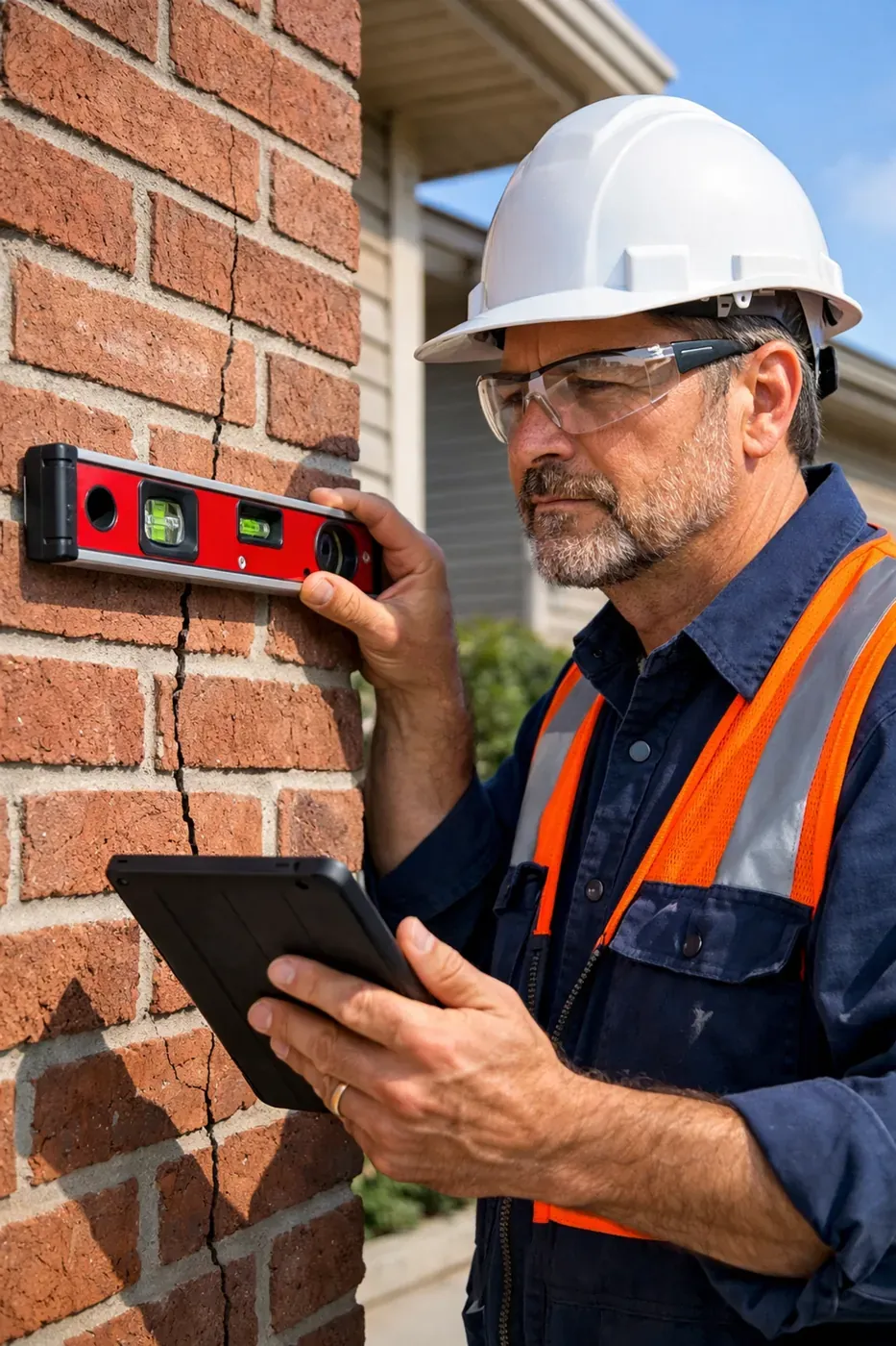Professional masonry audit by Champion Brick Repair to identify brick cracks and protect asset value.