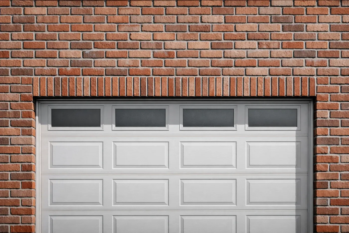 Professional sagging garage lintel repair in Dallas showing the seamless LintleLOCK Stealth Finish.