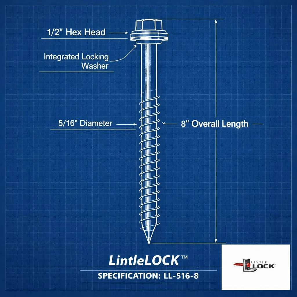 LintleLOCK™ hardware spec photo: fasteners/plates used to lock the lintel and resist torsional twisting.