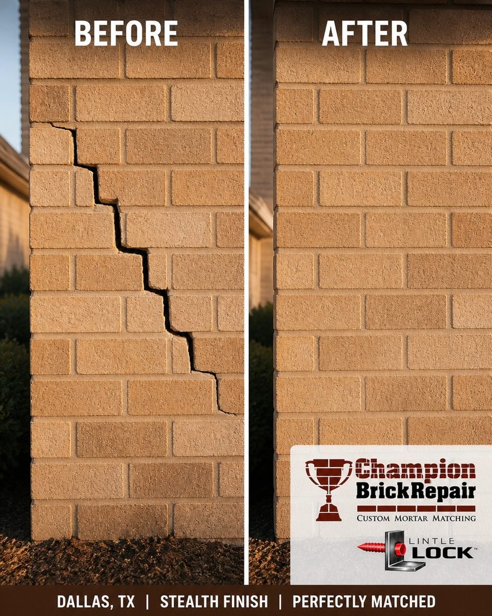Vertical Wall Crack — Champion Brick Repair