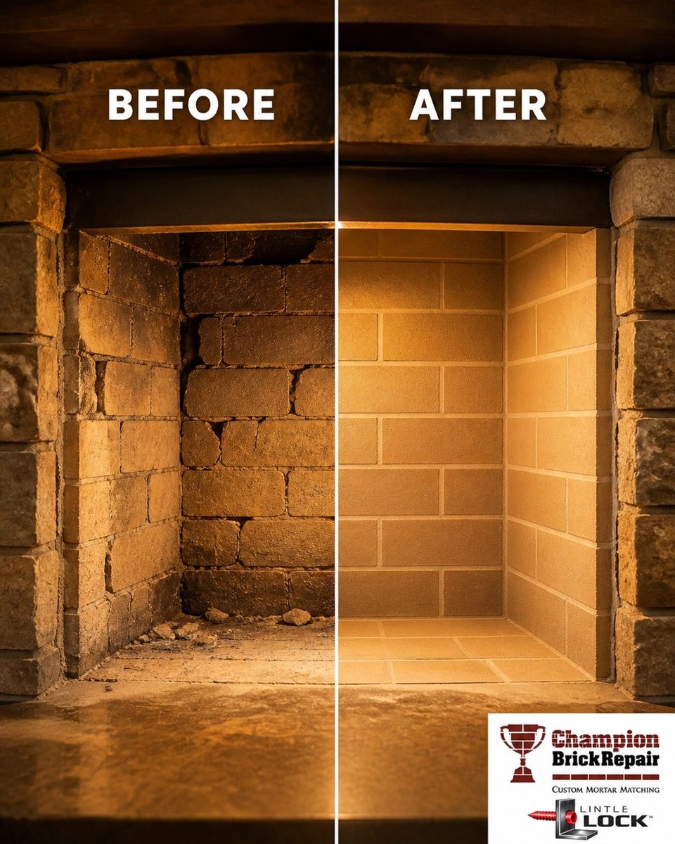 Fireplace Firebox — Champion Brick Repair