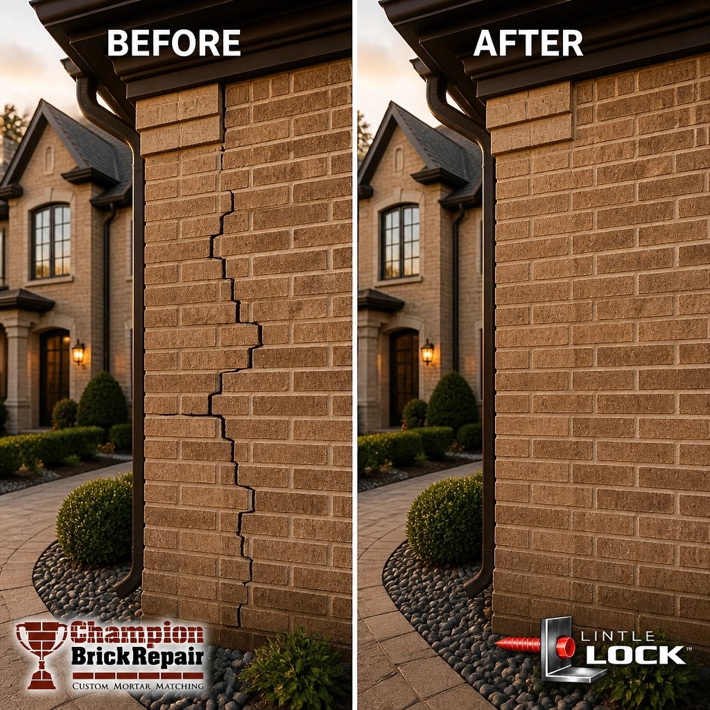 Stair-Step Crack — Champion Brick Repair
