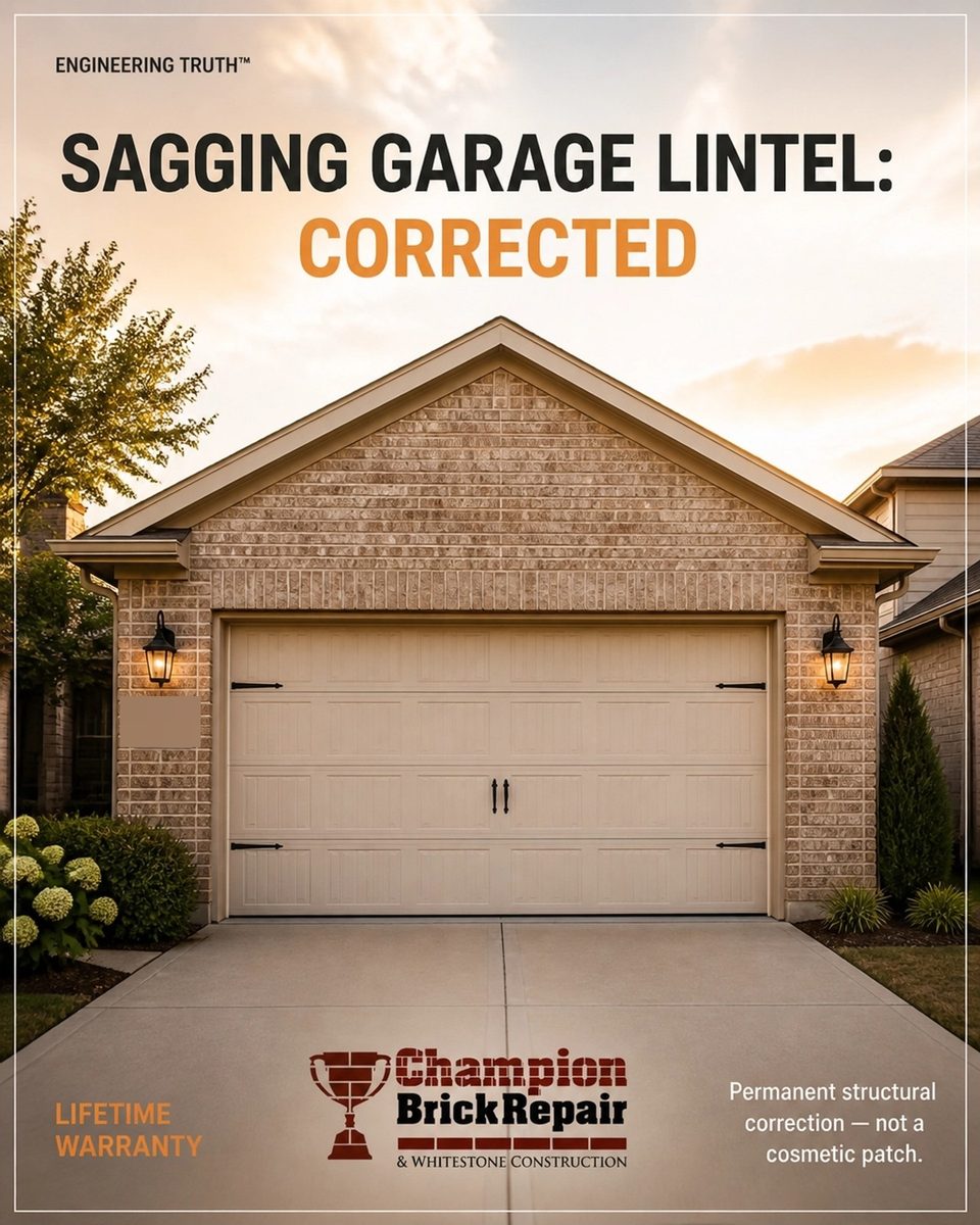 Corrected Garage Lintel — Champion Brick Repair